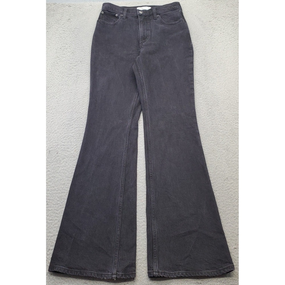 Abercrombie & Fitch The Vintage Flare Jeans Womens 26/2L Black Denim High Rise